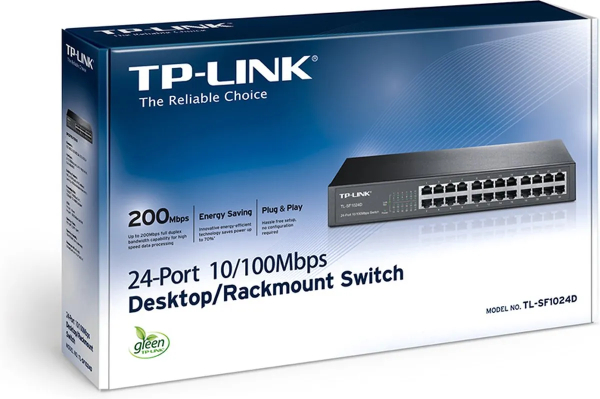 TP-Link TL-SF1024D 24-Poorts Netwerk Switch - Grijs