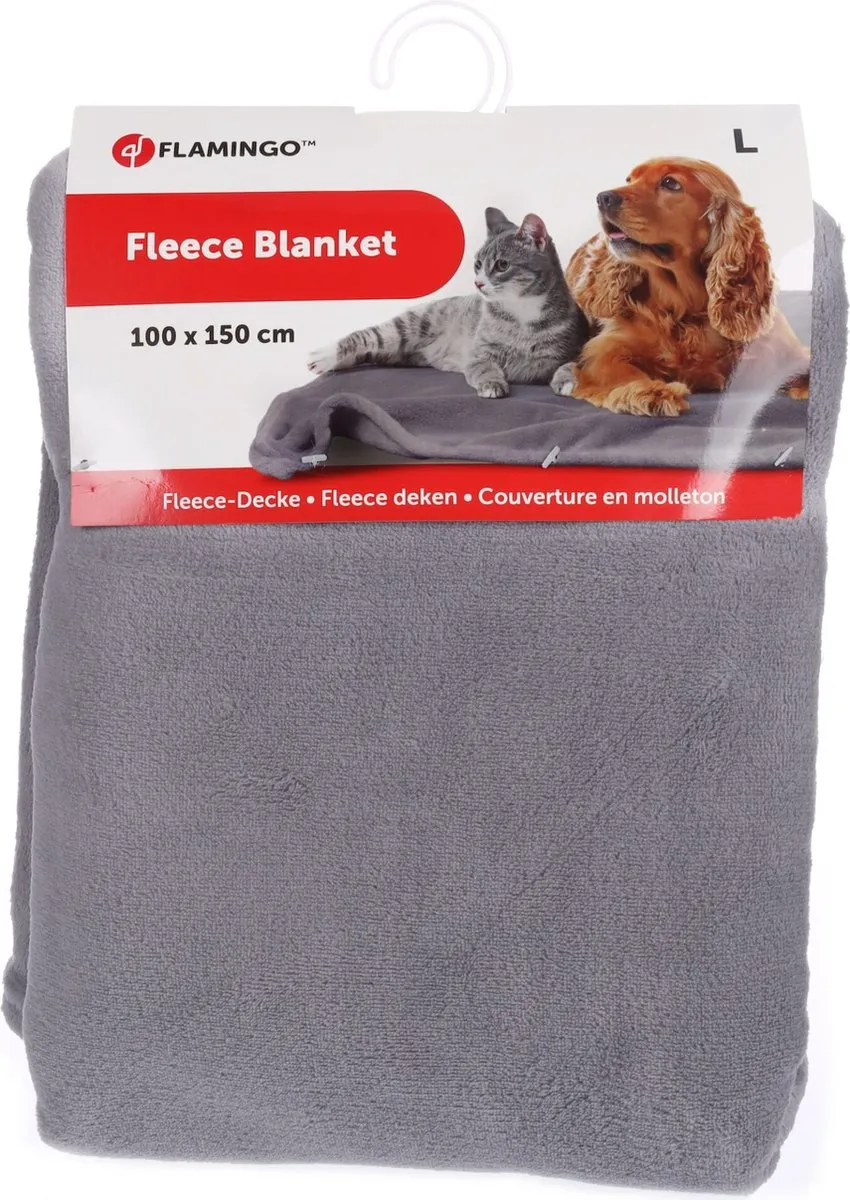 Flamingo Nardo Fleece Deken - 100x150cm Grijs