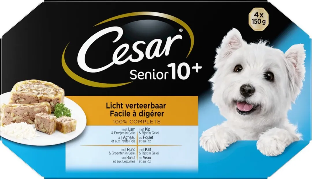 César Alu Senior Hondenvoer - 4x150g