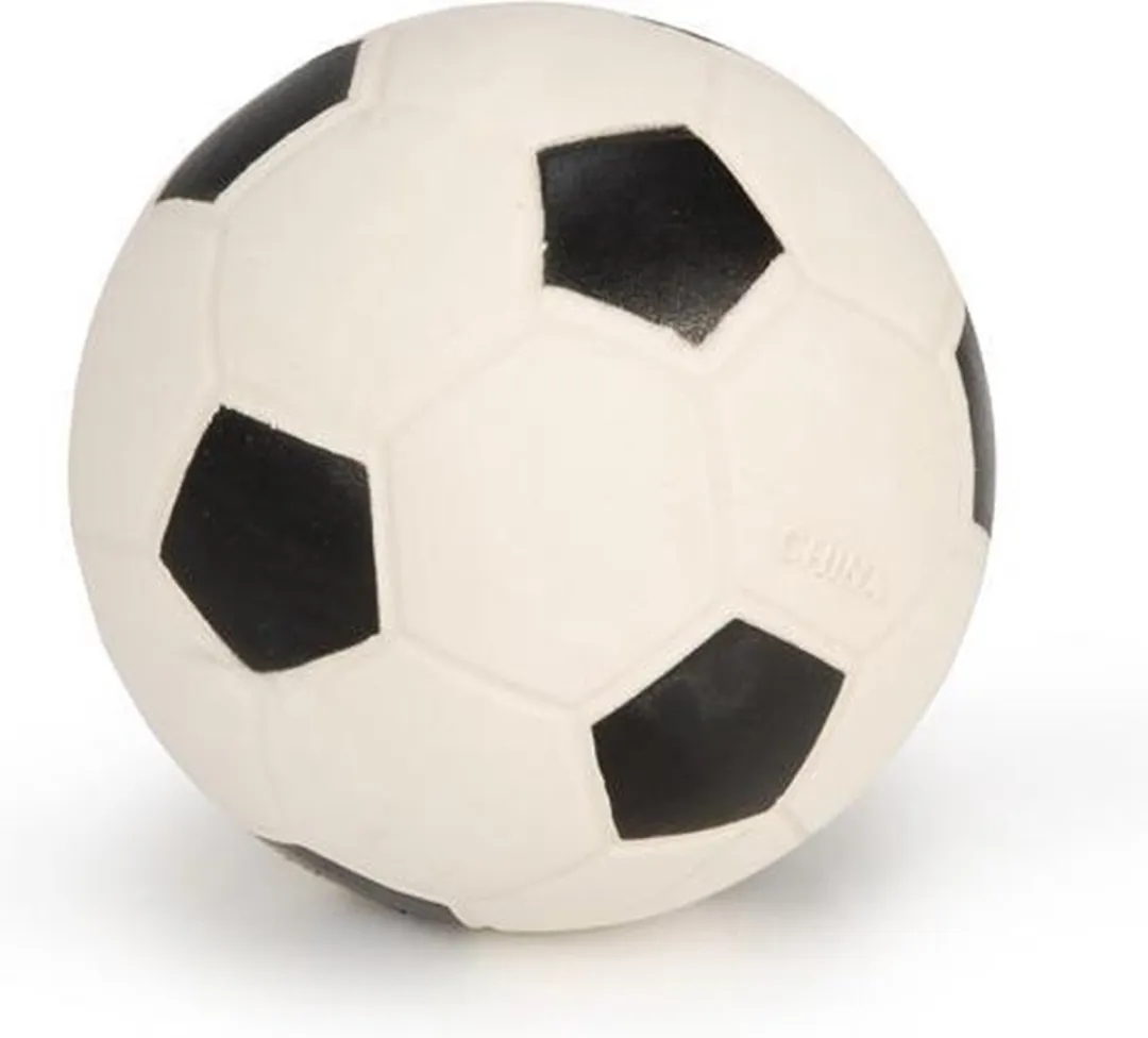 Beeztees Voetbal Hondenspeelgoed 10,5cm - Zwart/Wit
