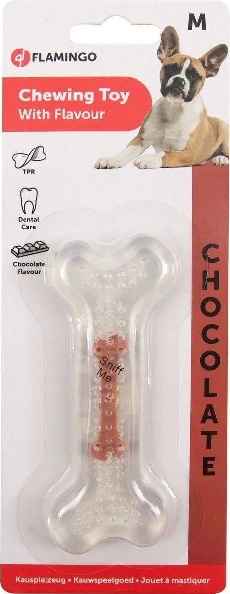 Flamingo TPR Been Transparant Chocoladesmaak 12cm