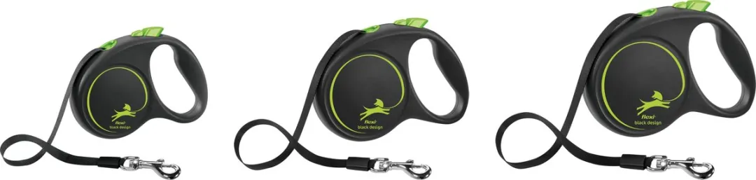 Flexi Black Design Hondenriem Rollijn Groen S - 5m