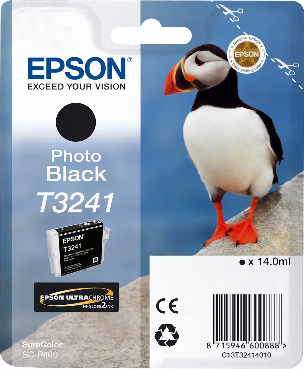 Epson T3241 Inktcartridge Zwart