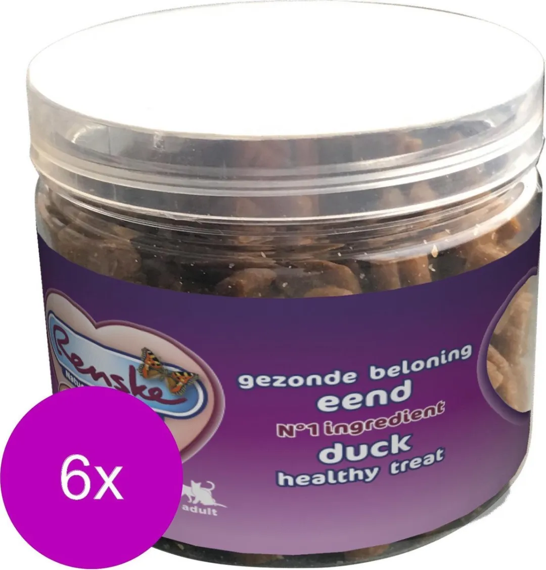 Renske Kat Beloning Hartjes 100g - 6 Potten