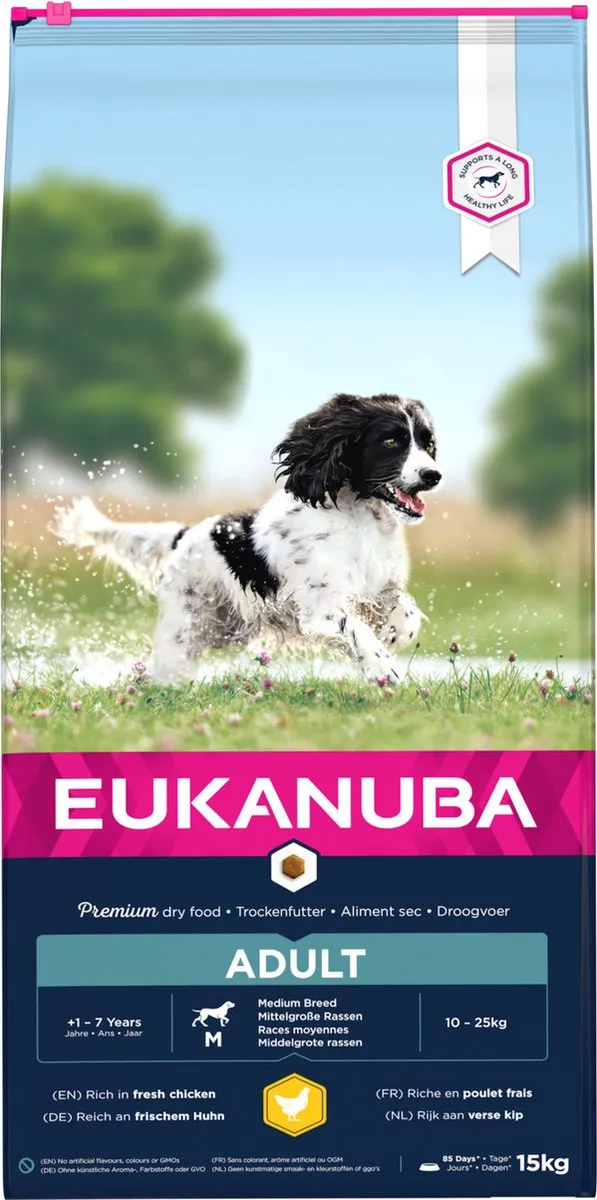 Eukanuba Active Adult Medium Breed Hondenvoer 15kg