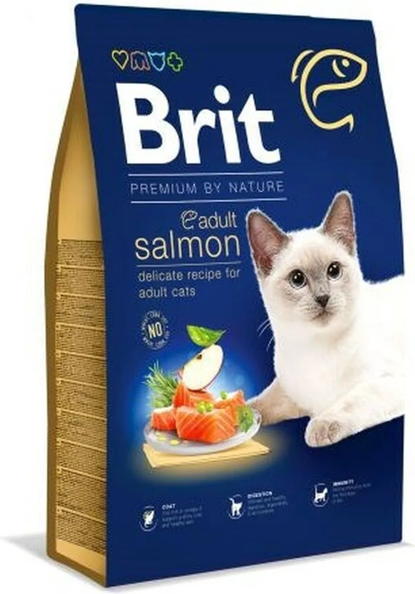 Brit Premium by Nature Volwassen Kattenvoer Zalm 1,5 kg