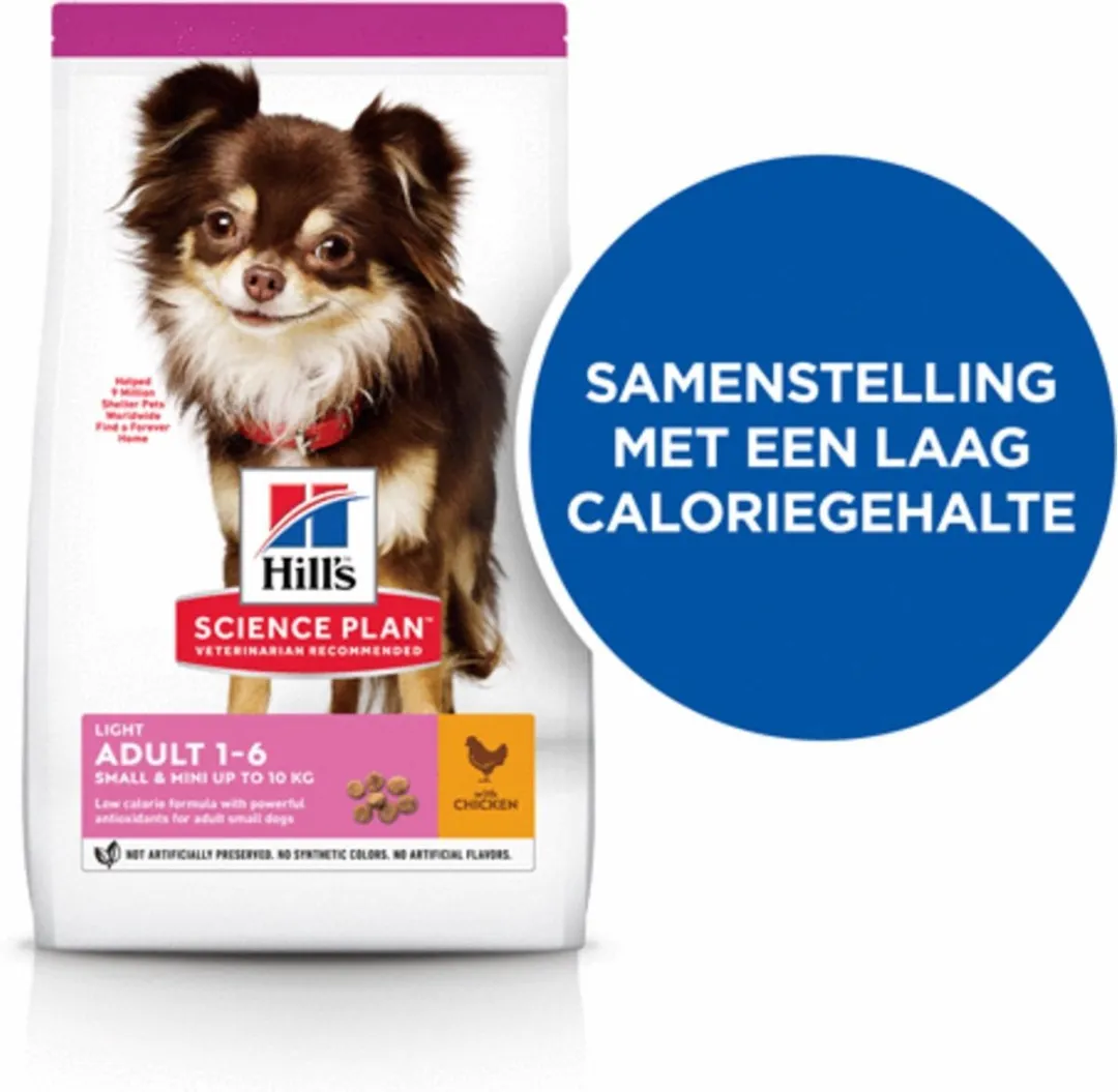 Hill's Canine Adult Light Small & Mini Hondenvoer - Kip 1.5 kg