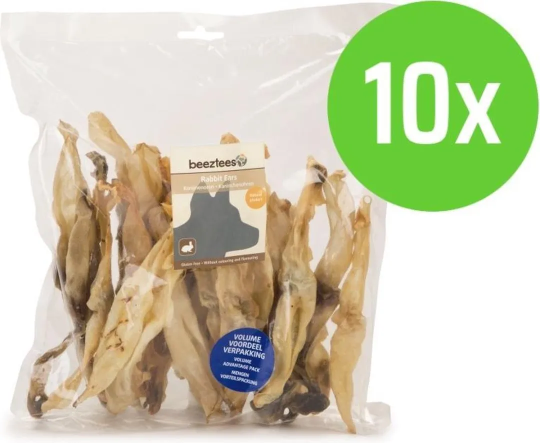 Beeztees Konijnenoren Hondensnacks - 250 Stuks (10x25)