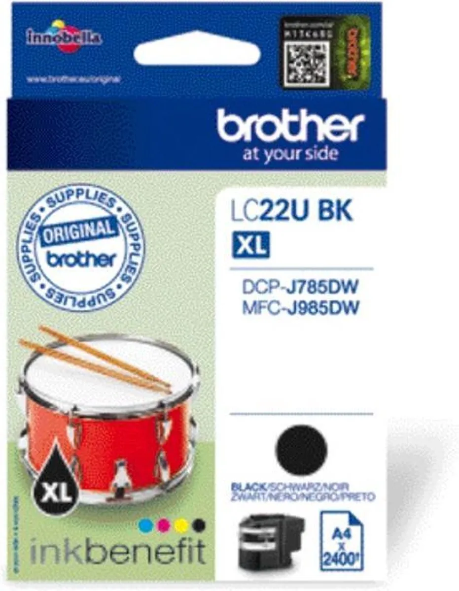 Brother LC-22UBK Inktcartridge - Zwart