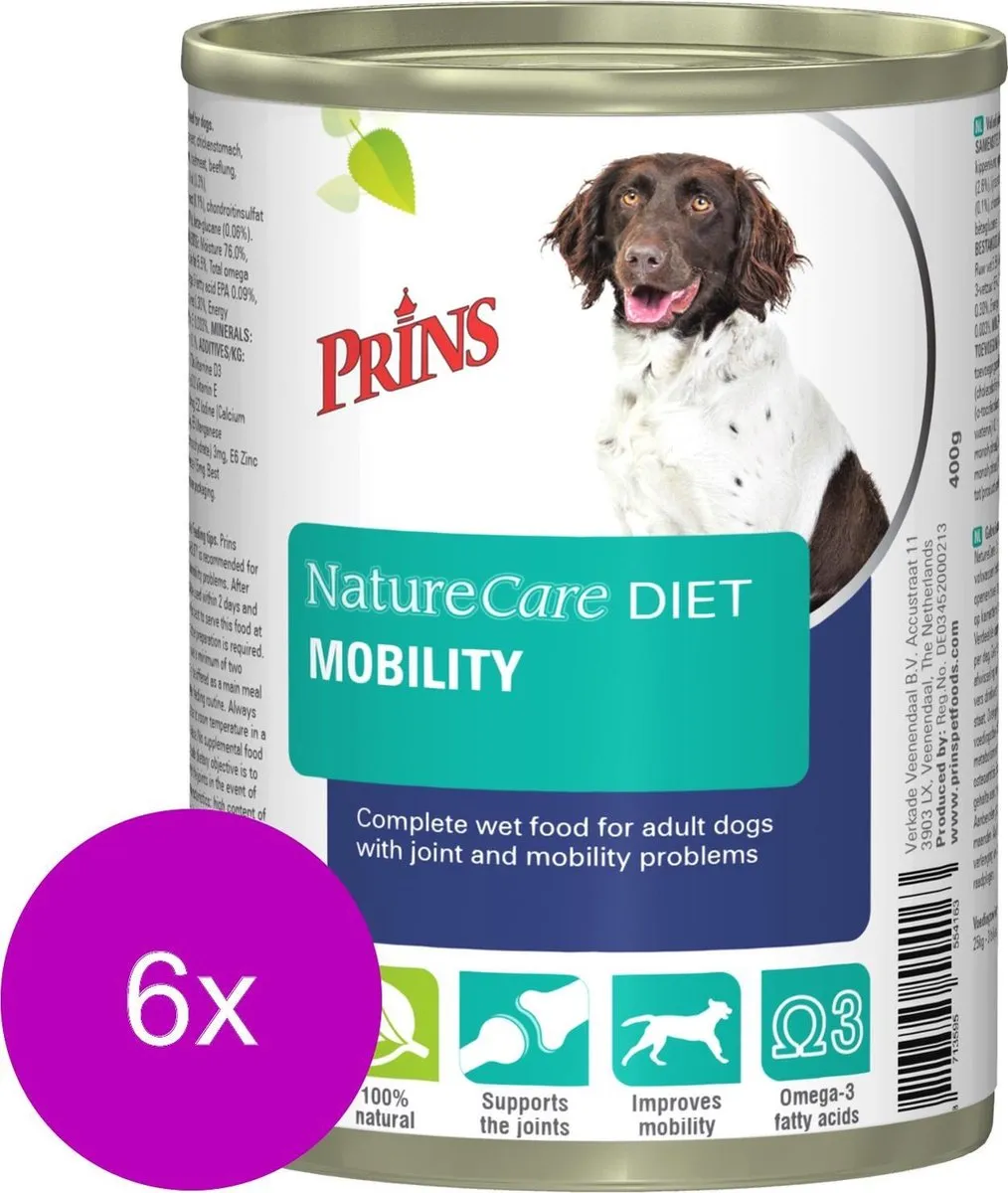 Prins NatureCare Dog Diet Mobility 6x0,4kg
