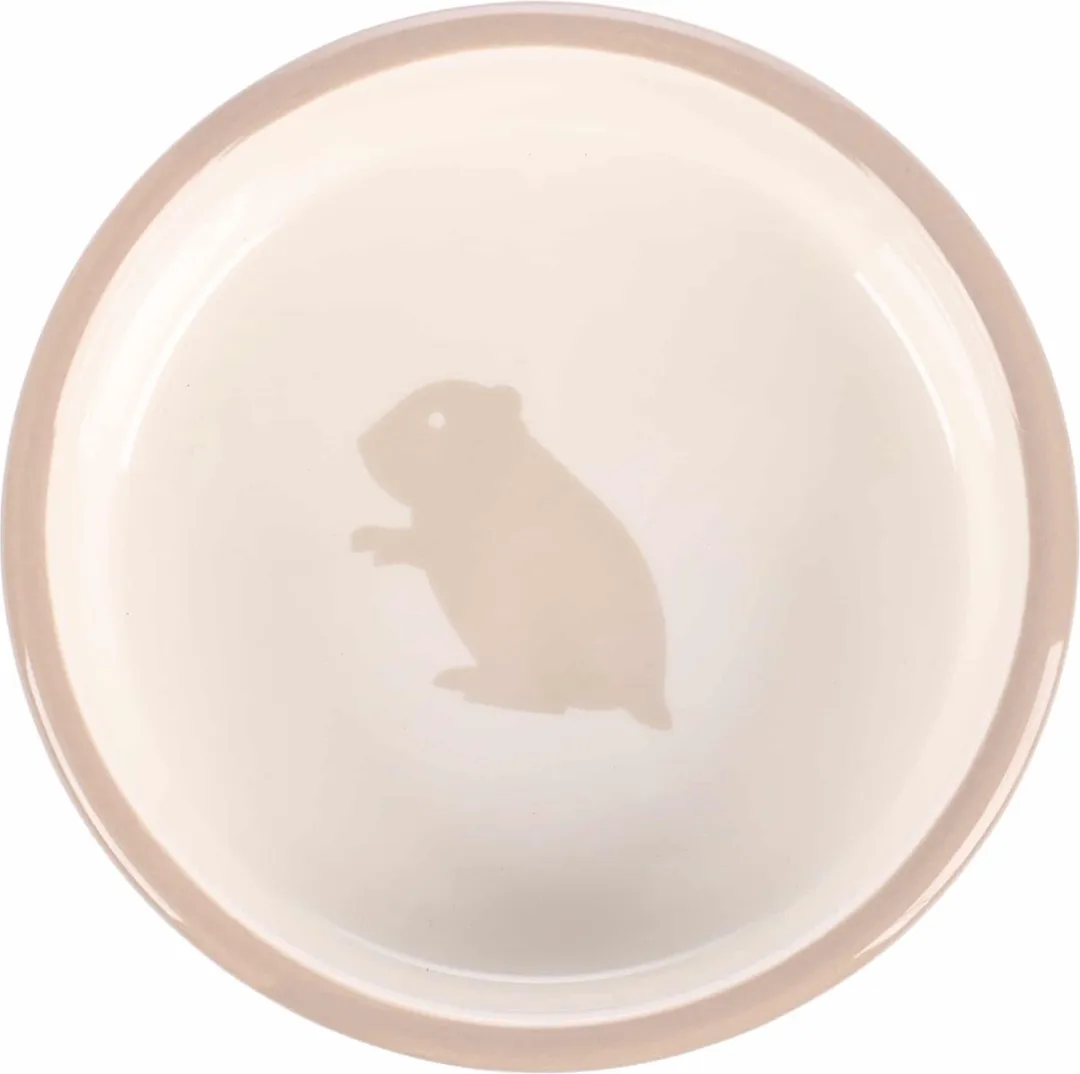 Flamingo Mylo Eetpot Hamster Keramiek - Beige/Wit 100ml