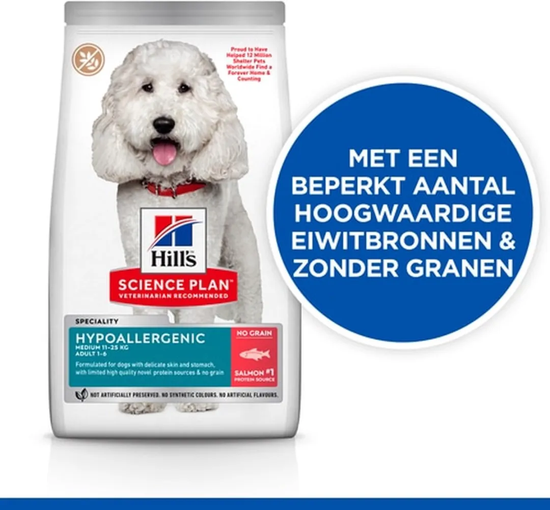 Hill's Dog Medium Salmon Adult Hypoallergeen 2,5 kg