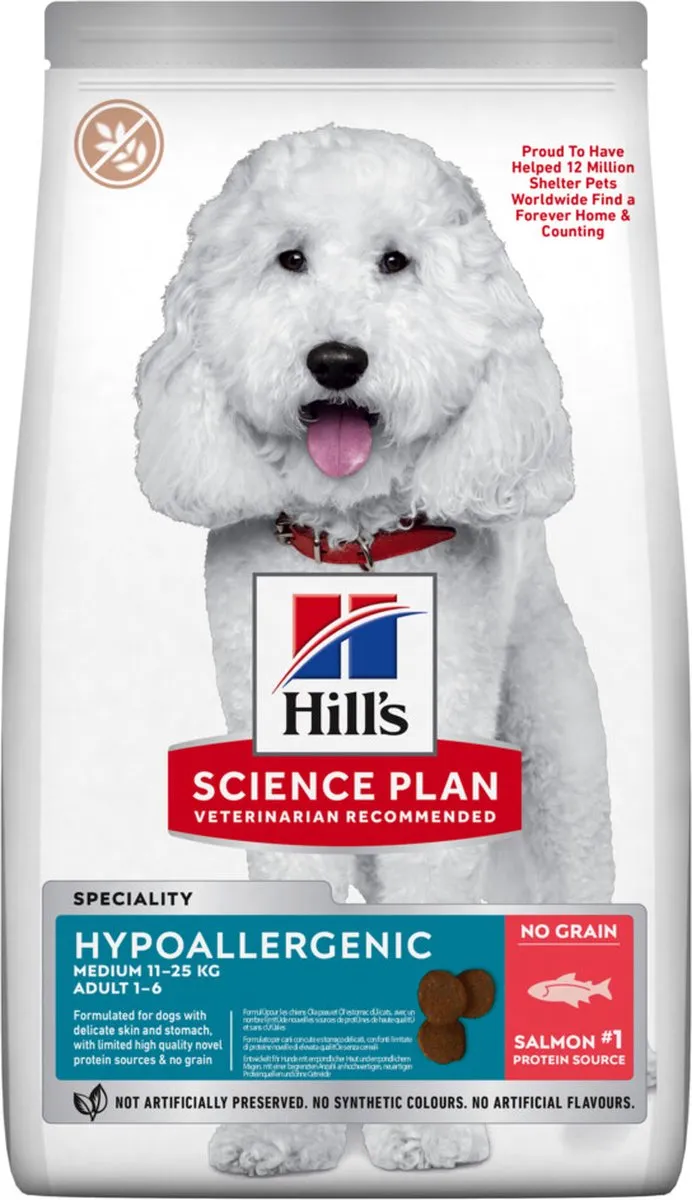 Hill's Dog Medium Salmon Adult Hypoallergeen 2,5 kg