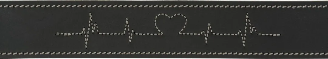 Trixie Halsband Rustic Vetleer - Zwart M - afbeelding 3 van 5