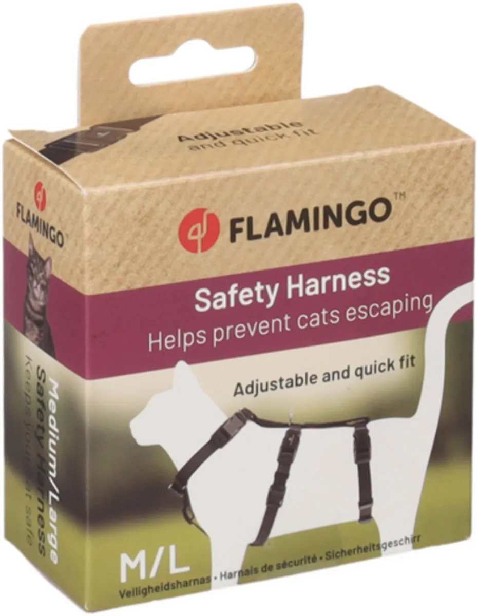 Flamingo Kattenharnas - Maat L