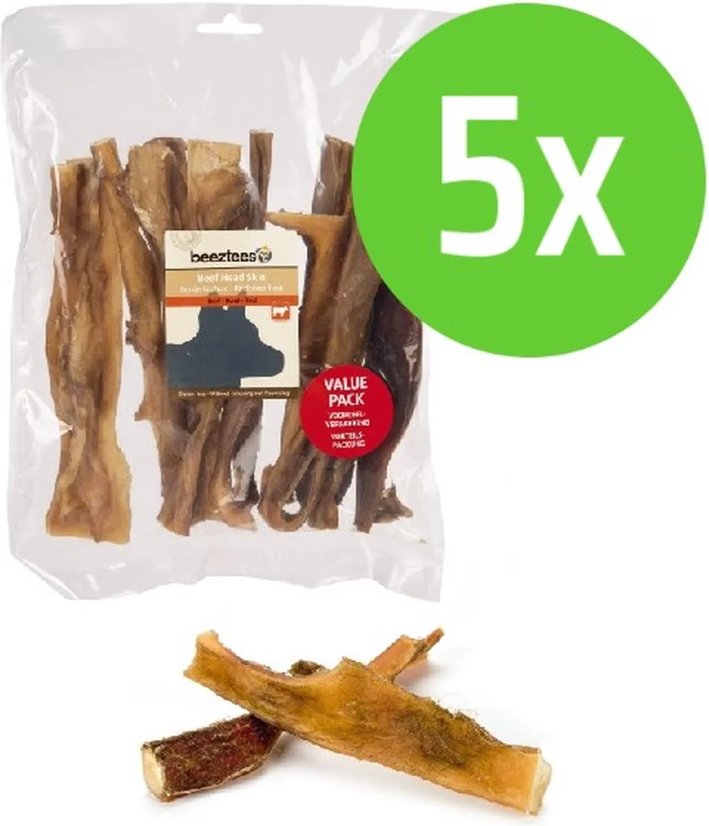 Beeztees Runderkophuid Hondensnack - 50 Stuks (5x10)
