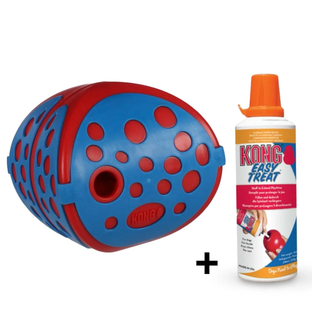 KONG Rewards Wally + Easy Treat Cheddar - Blauw/Rood