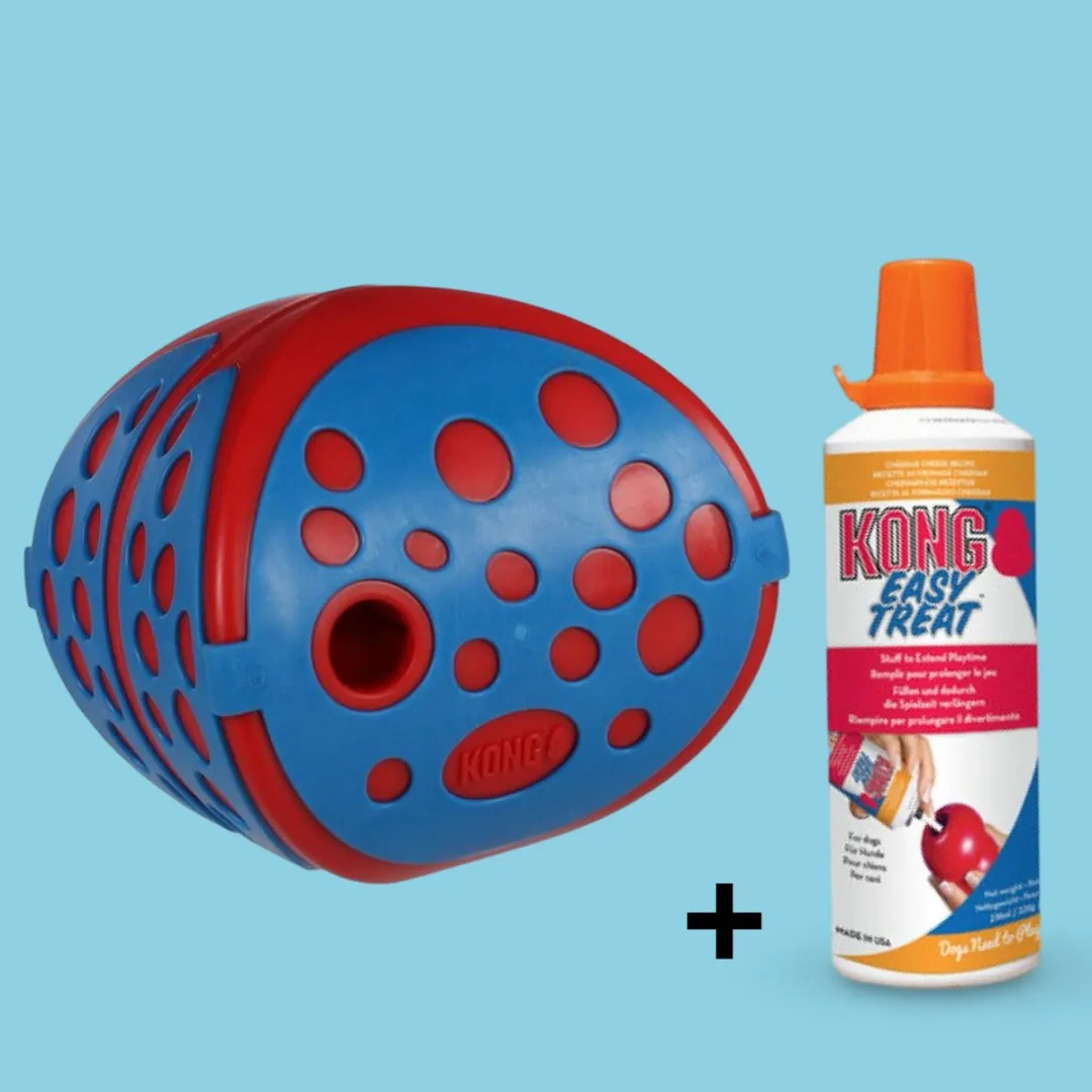KONG Rewards Wally + Easy Treat Cheddar - Blauw/Rood