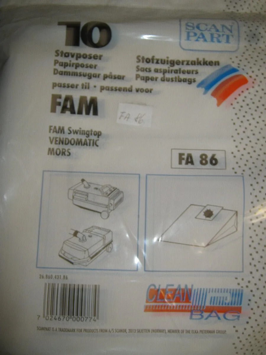 Scanpart Stofzuigerzakken FA 03 - 5 Stuks - o.a. Nilfisk/Rio