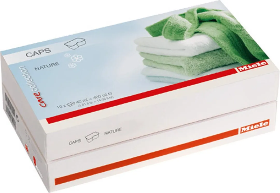 Miele Caps Wasverzachter Nature - 9 Stuks - Wit/Groen