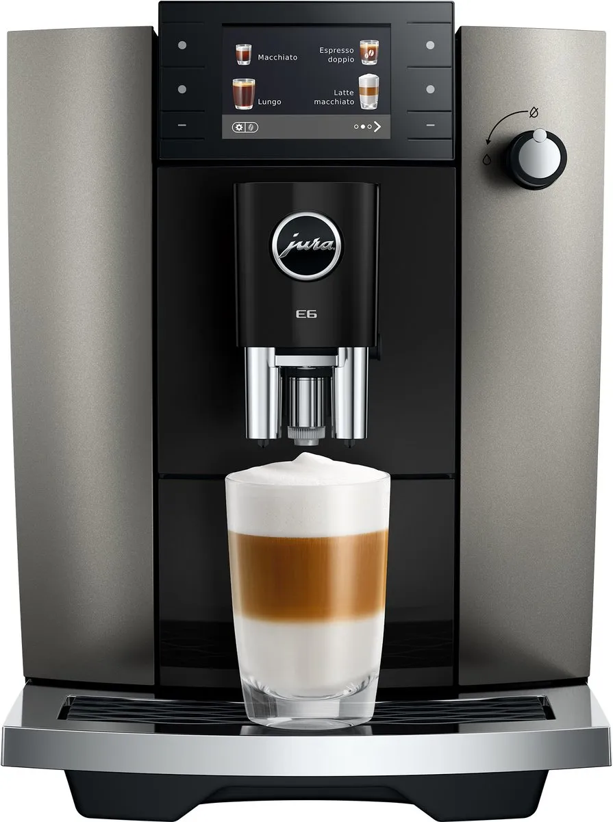 Jura E6 Dark Inox Volautomatische Espressomachine