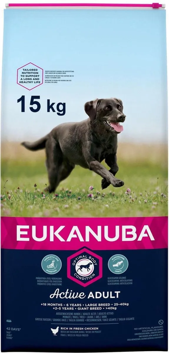 Eukanuba Dog Adult Large Breed Kip - 15 kg