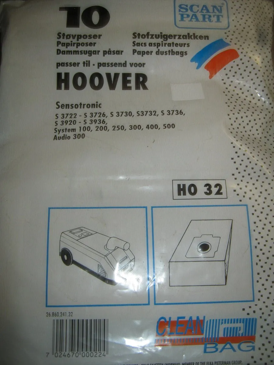 Scanpart Stofzuigerzakken HO32 - 10 Stuks - voor Hoover Sensotronic - afbeelding 2 van 2