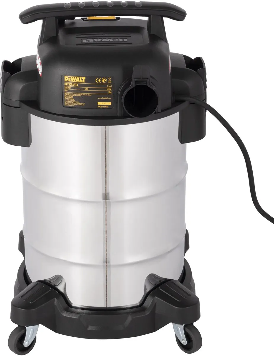 DeWalt DXV30SAPTA Industriële Stofzuiger 30L - Nat & Droog - Zwart/Zilver
