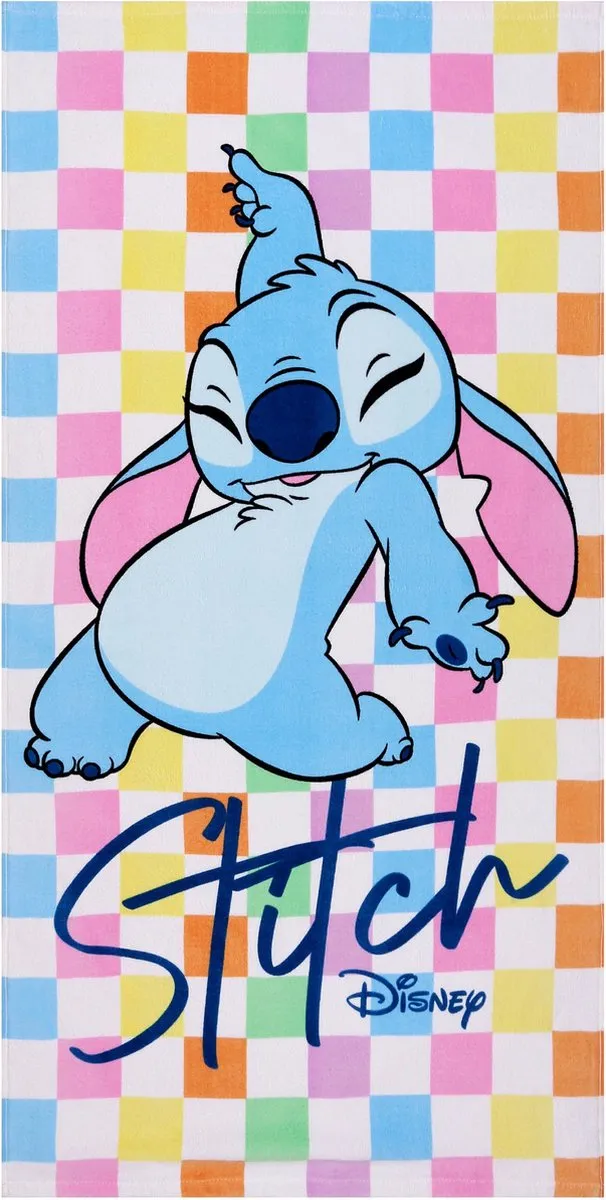 Disney Stitch Kleurige Badhanddoek - 70x140 cm - afbeelding 4 van 5