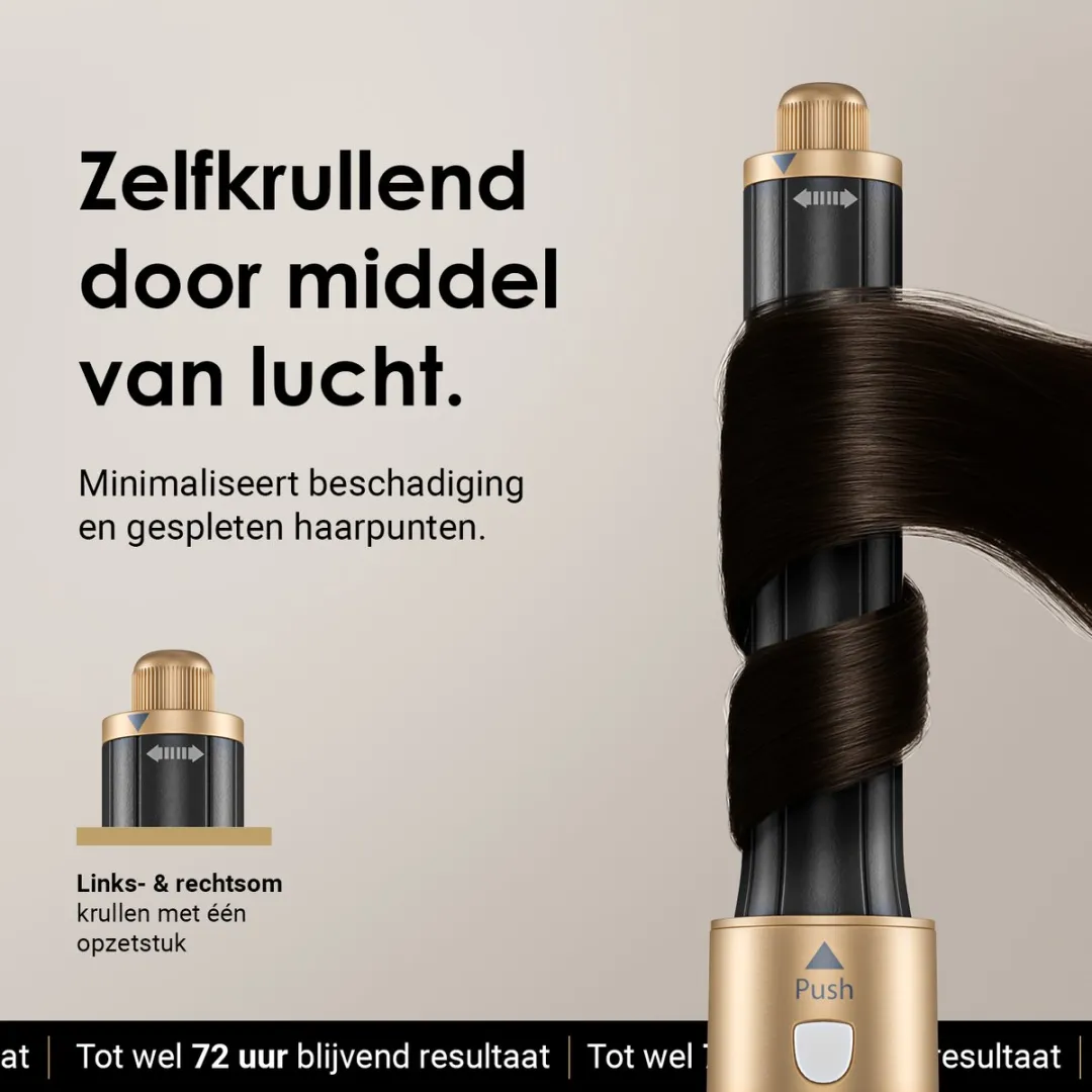 Navado Easystyler Pro Airstyler 1400W - 6-in-1 Multistyler - Wit