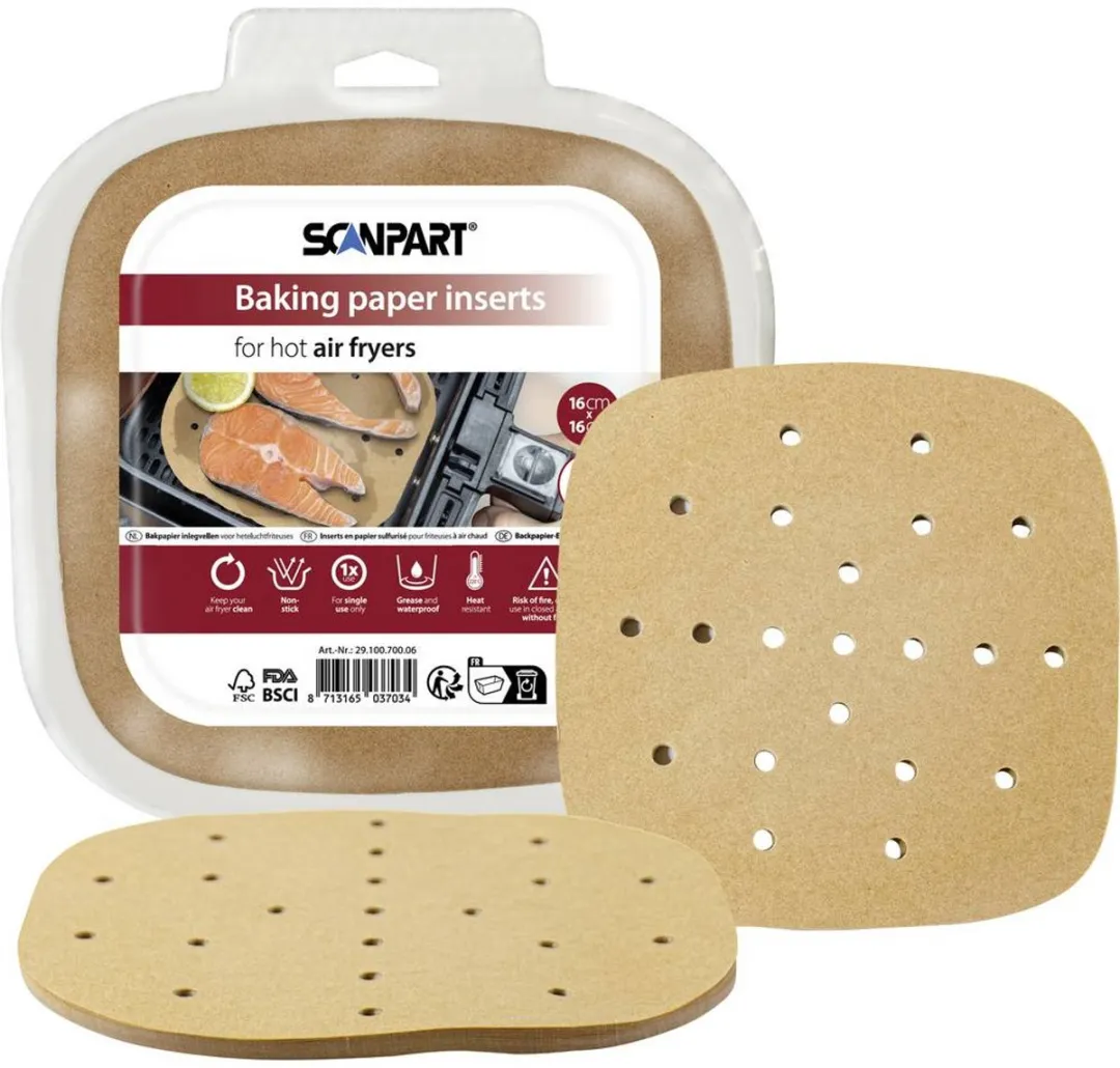 Scanpart Heteluchtfriteuspapier 16x16cm