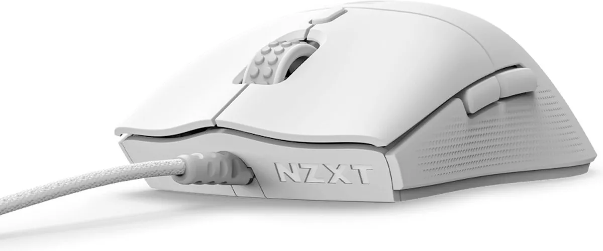 NZXT Lift 2 Symm White - Muis Gaming - 5 Knoppen - USB A - 26000 dpi - Wit