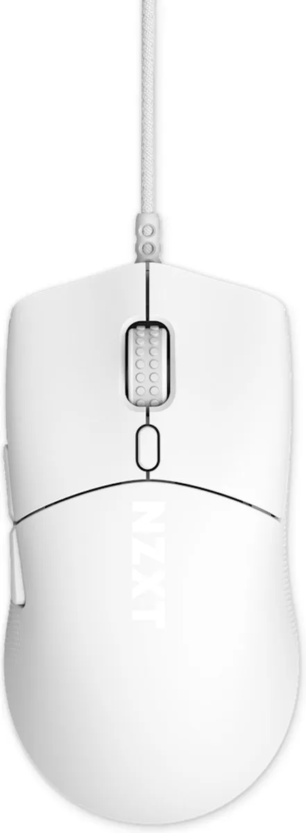 NZXT Lift 2 Symm White - Muis Gaming - 5 Knoppen - USB A - 26000 dpi - Wit