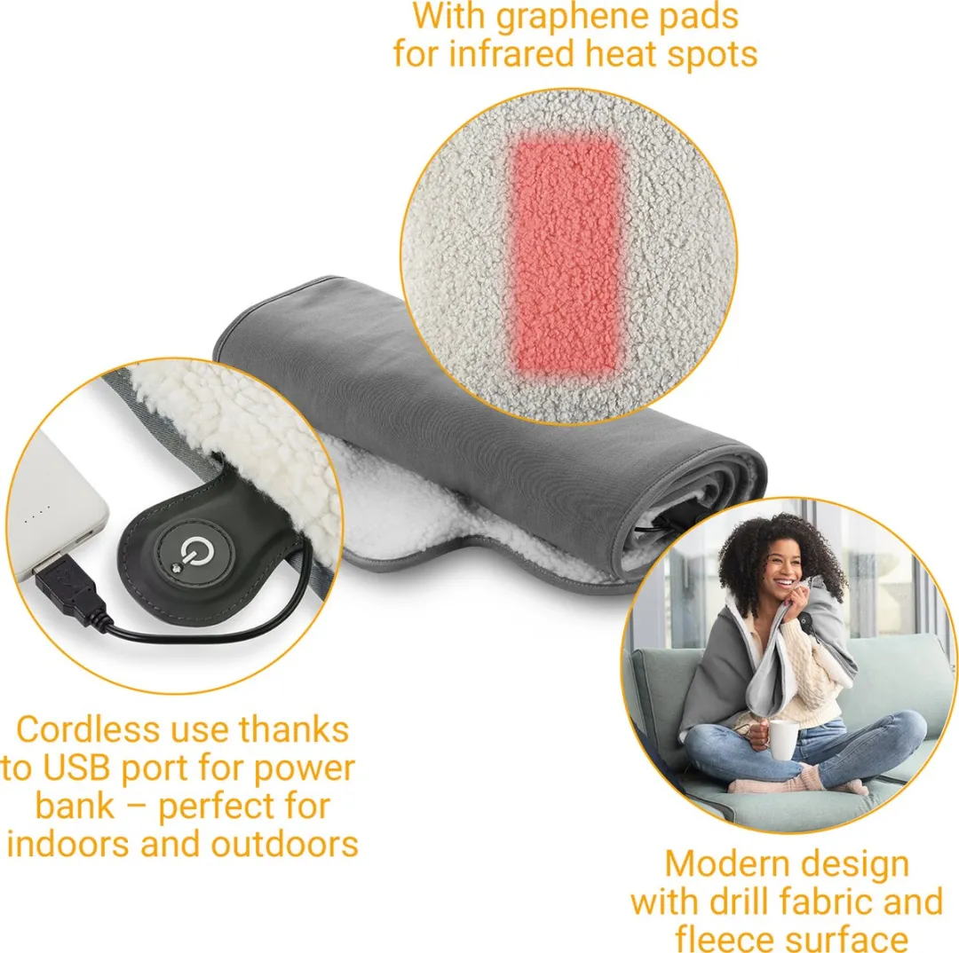Medisana OL 800 Outdoor Warmtedeken - 10W - Grijs