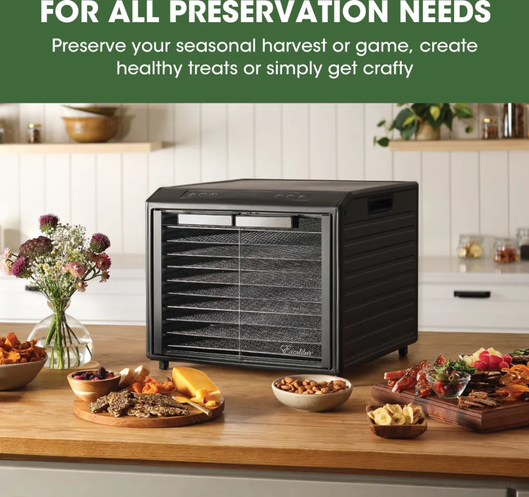 Chef'sChoice Excalibur DH10SS Voedseldroger 800W - 10 RVS Lades - Zwart