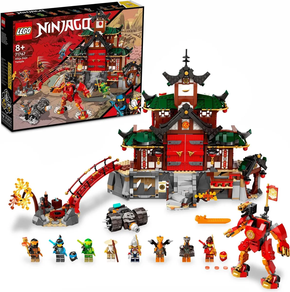 LEGO Ninjago Ninjadojo Tempel 71767 - 1394 Stukken - 8 Minifiguren - afbeelding 6 van 6