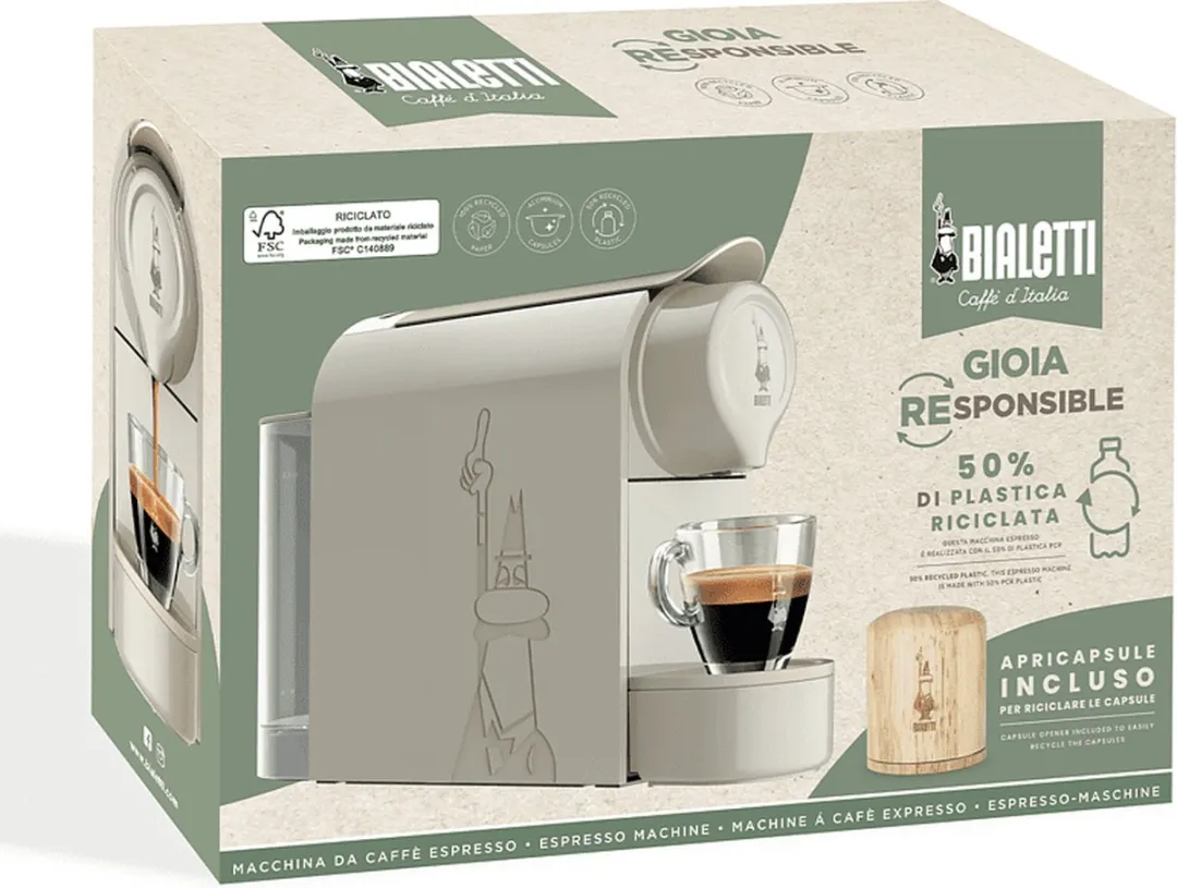 Bialetti Gioia Responsible Koffiepadmachine 0,5L - 1200W - Hout - afbeelding 4 van 4