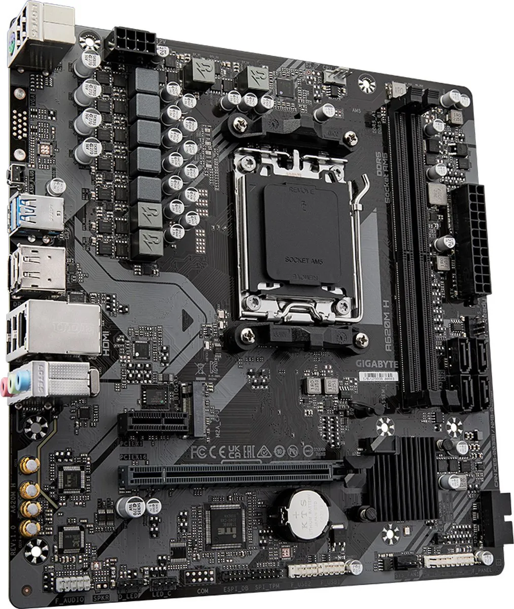 Gigabyte A620M H AM5 Moederbord - Micro-ATX