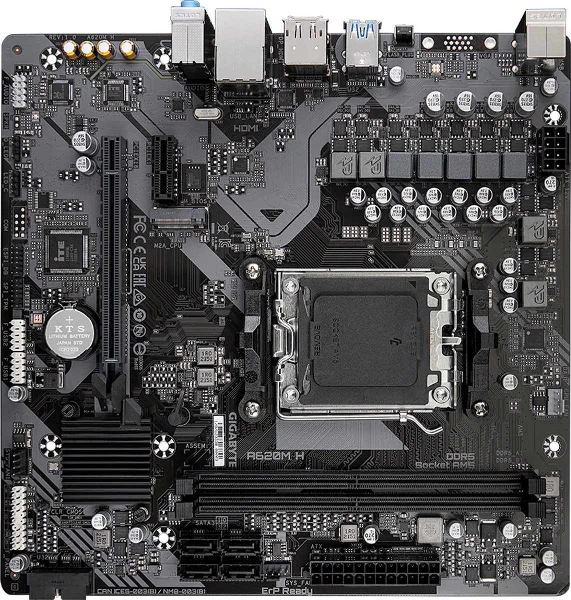 Gigabyte A620M H AM5 Moederbord - Micro-ATX