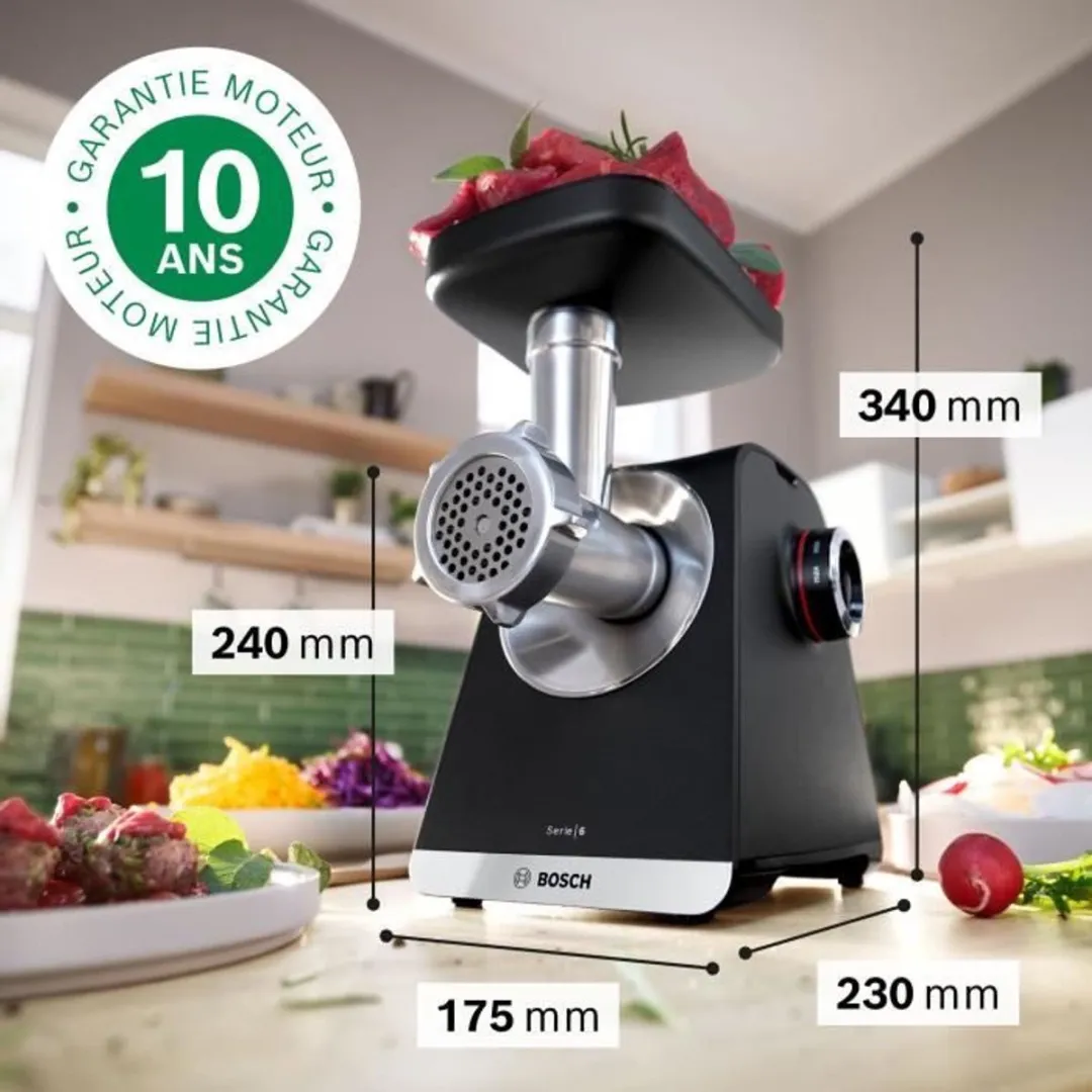 Bosch Serie 6 MFWS660B Vleesmolen 500W - Zwart