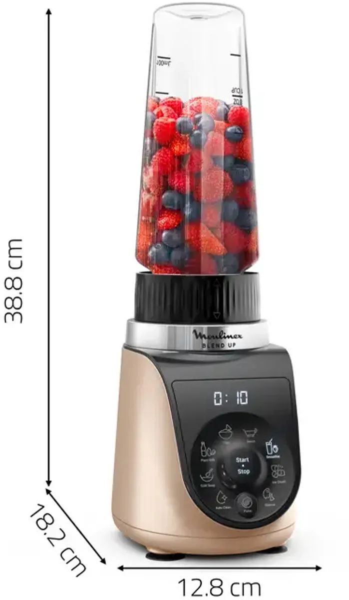 Moulinex Blend Up LM190AF0 Blender 1000W - 0,85L - Zwart/Goud