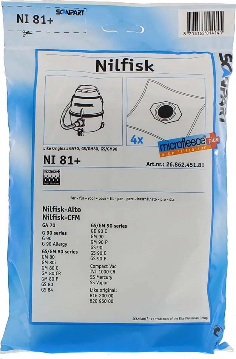Scanpart Stofzuigerzakken NI81+