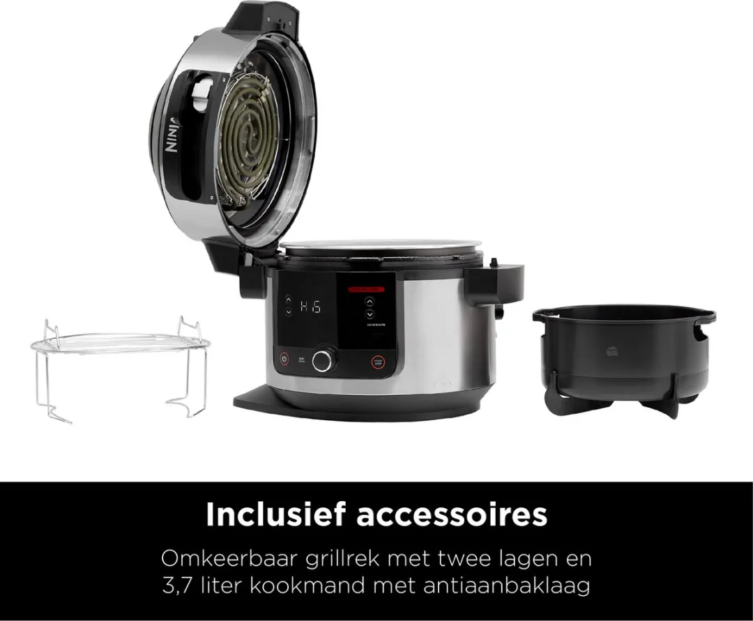 Ninja Foodi OL550EU Multicooker 6L - 11 Kookfuncties - Zilver/Zwart - afbeelding 6 van 6