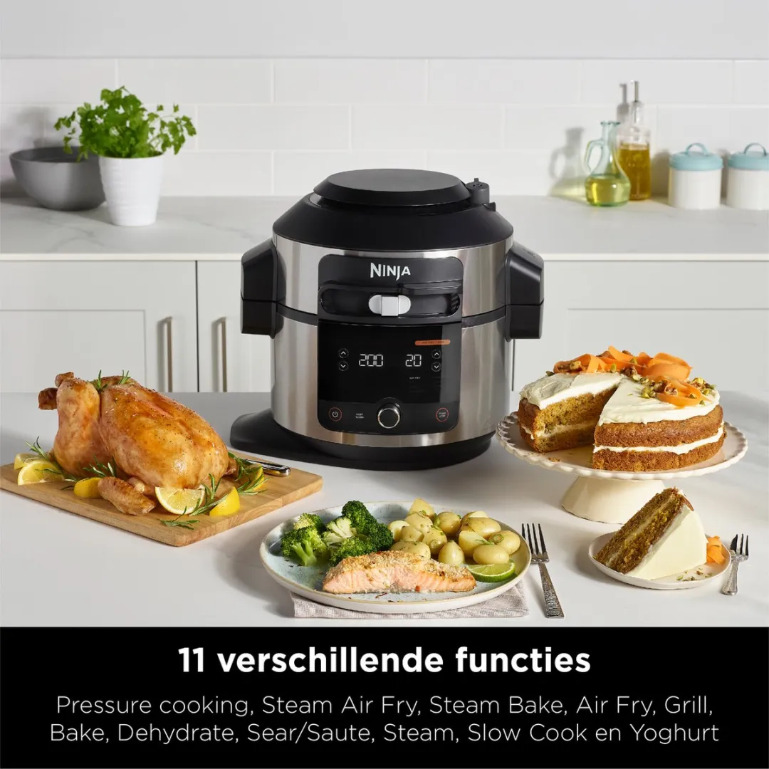 Ninja Foodi OL550EU Multicooker 6L - 11 Kookfuncties - Zilver/Zwart