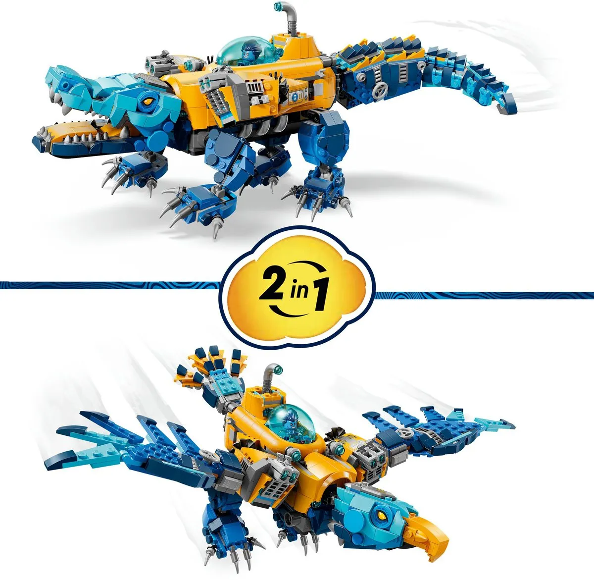 LEGO DREAMZzz Krokodil Onderzeeër 71512 - 3 Minifiguren - Multicolor