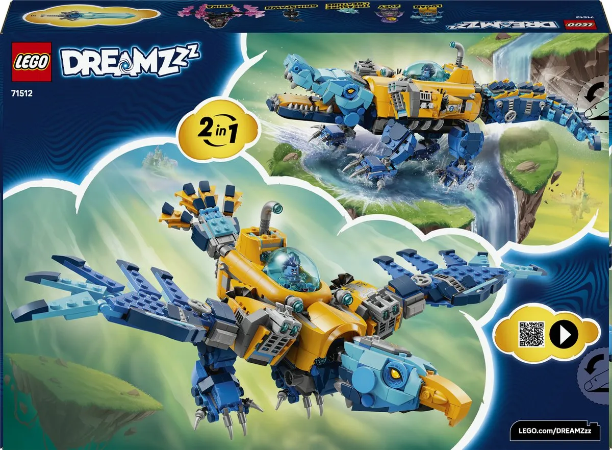 LEGO DREAMZzz Krokodil Onderzeeër 71512 - 3 Minifiguren - Multicolor
