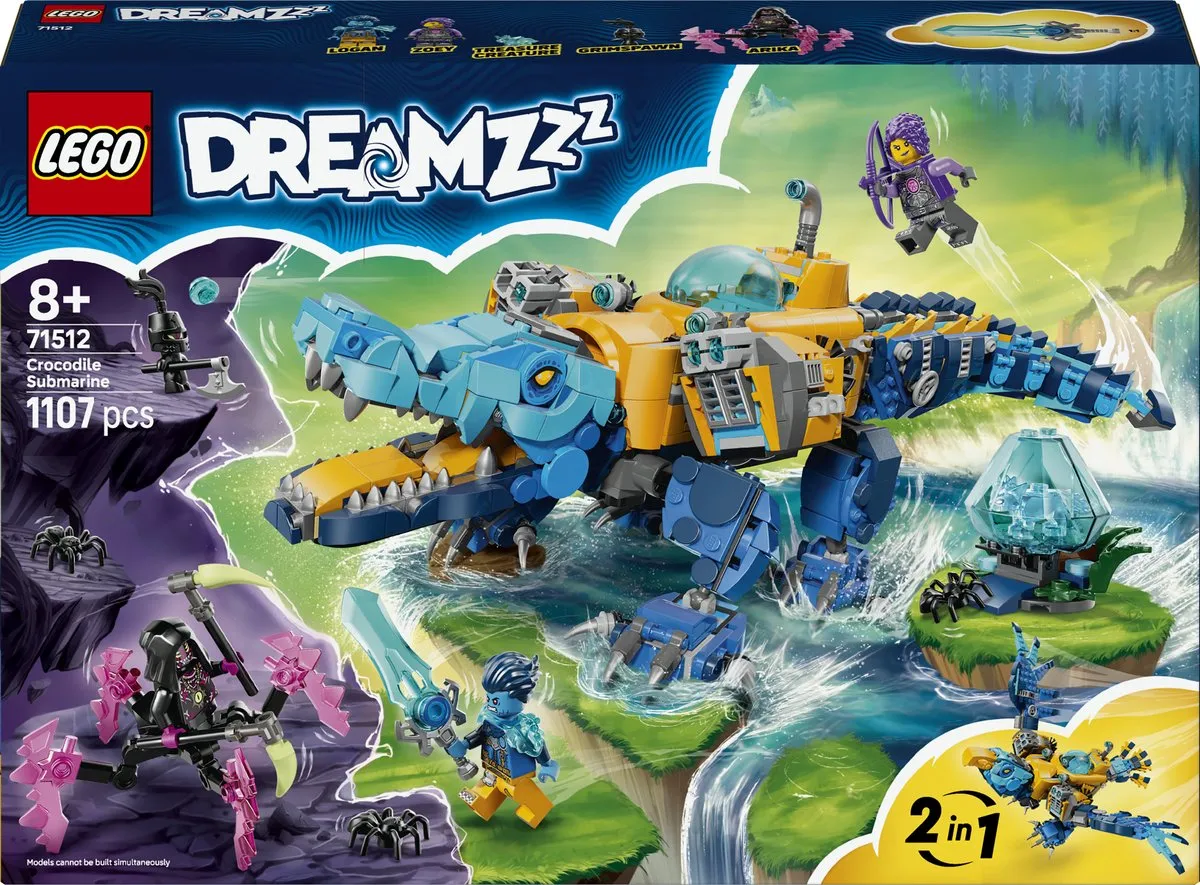 LEGO DREAMZzz Krokodil Onderzeeër 71512 - 3 Minifiguren - Multicolor