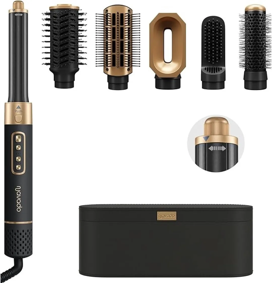 Navado Easystyler Pro Airstyler 6-in-1 - 4 Warmtestanden - Zwart