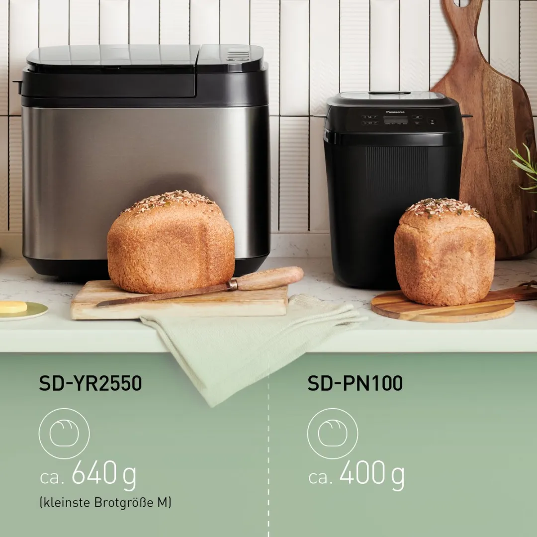 Panasonic SD-PN100KXE Broodbakmachine - 18 Programma's - 400ml - Zwart