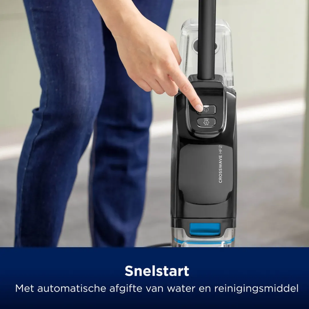 BISSELL CrossWave HF2 Pro HF2 Pro 3848N Stofzuiger/Dweil - 340W - Zwart/Blauw